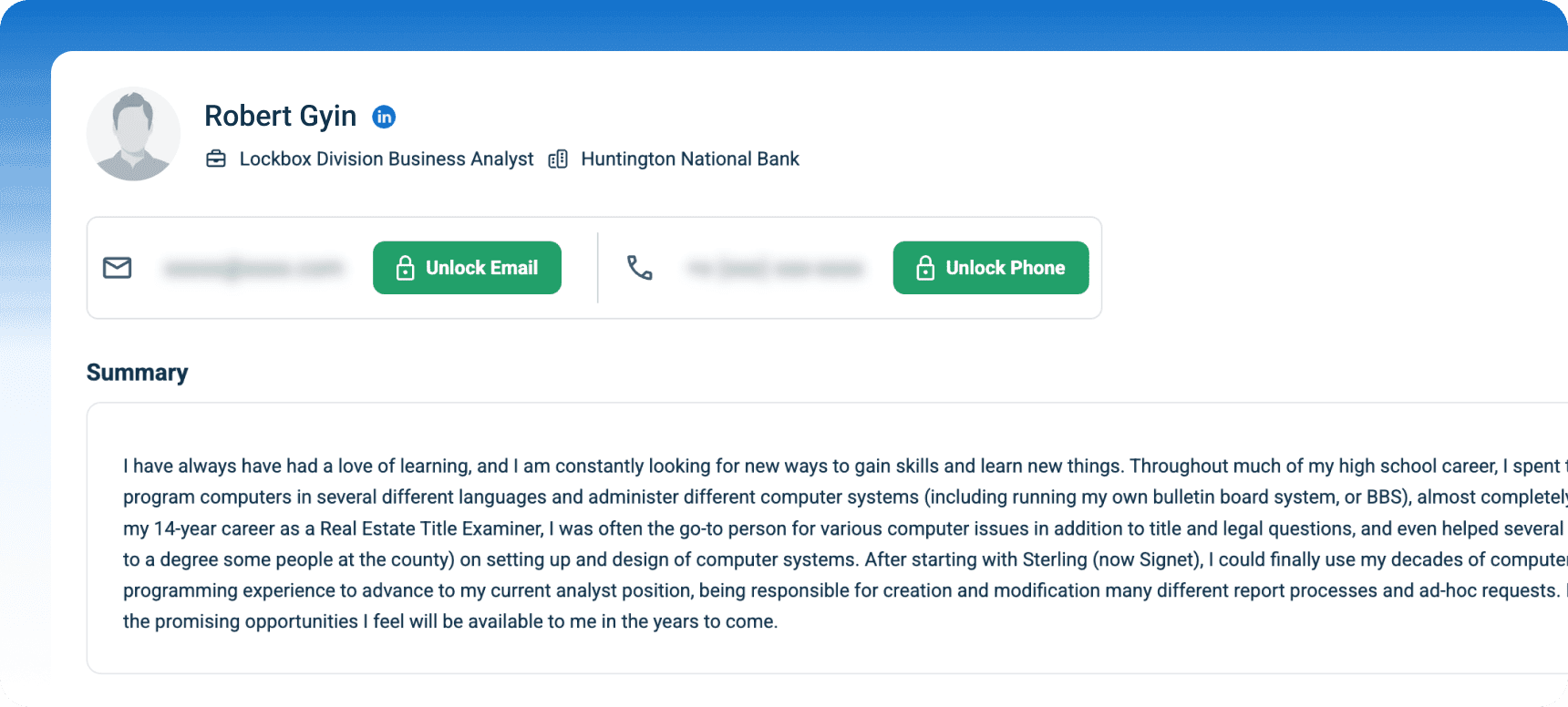Enrich profiles with more details