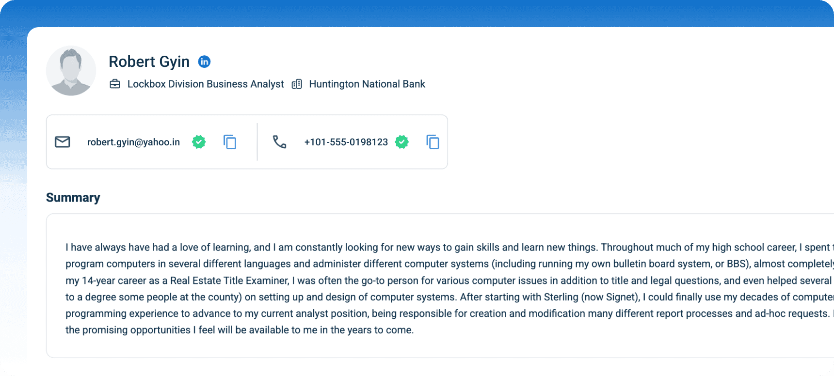 Find emails and phone numbers